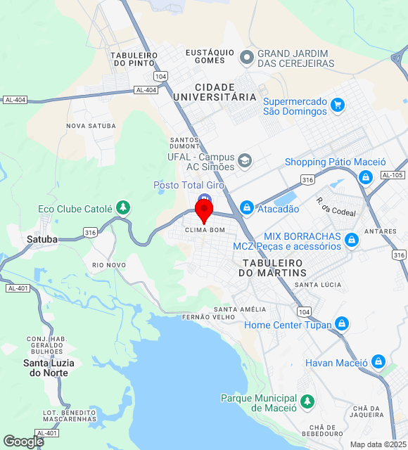 Mapa da localização
