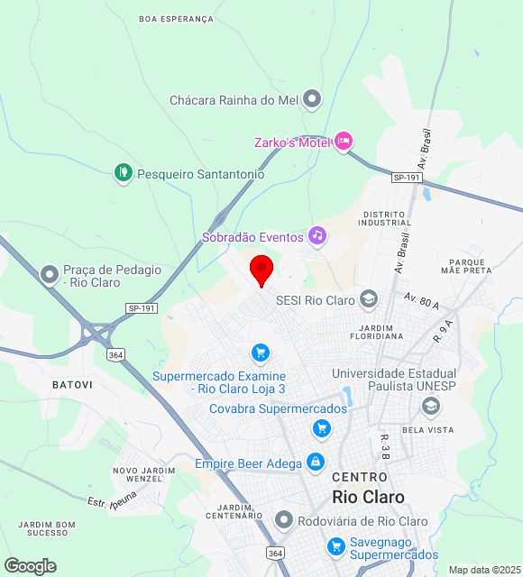 Mapa da localização