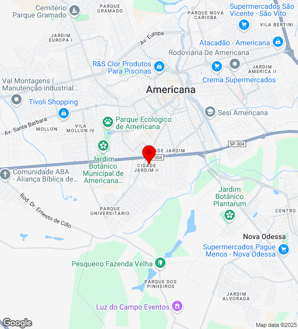 Mapa da localização