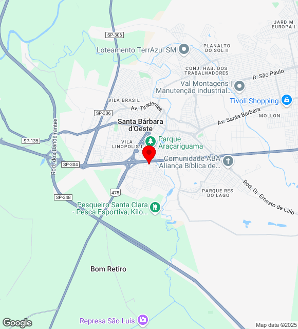 Mapa da localização