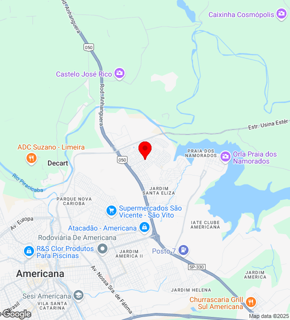 Mapa da localização