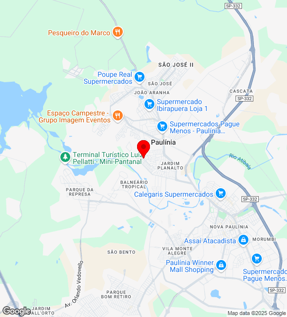Mapa da localização