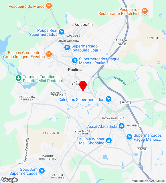 Mapa da localização