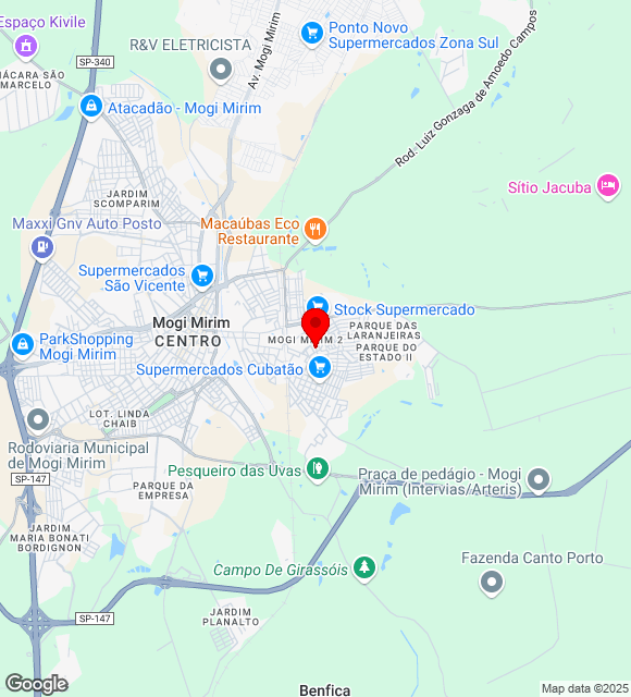 Mapa da localização