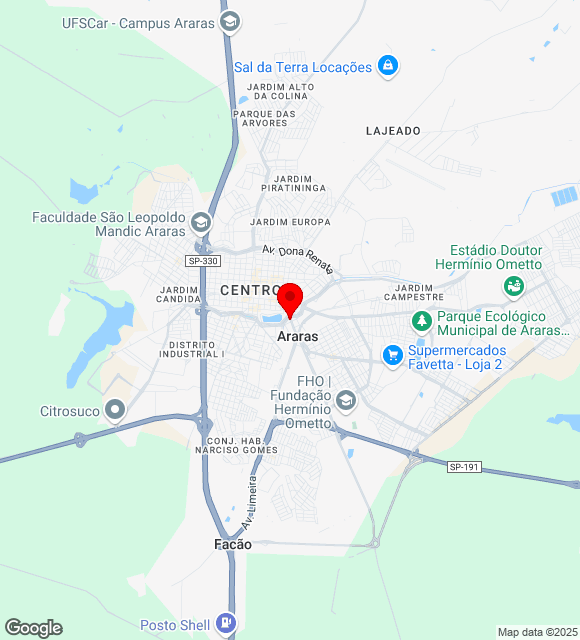 Mapa da localização