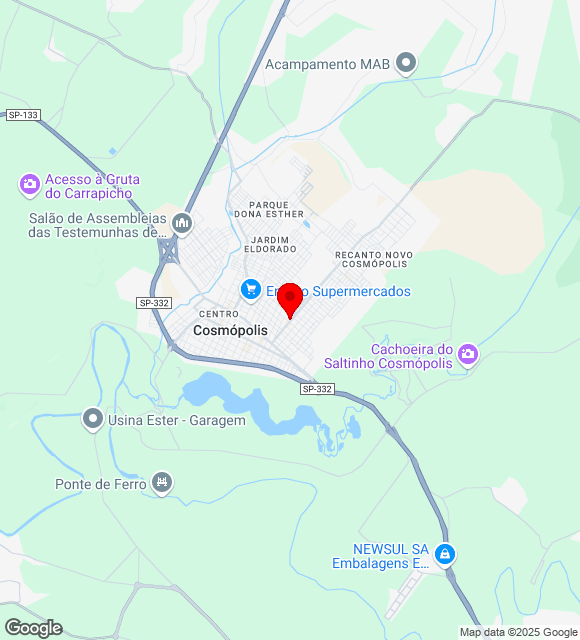Mapa da localização