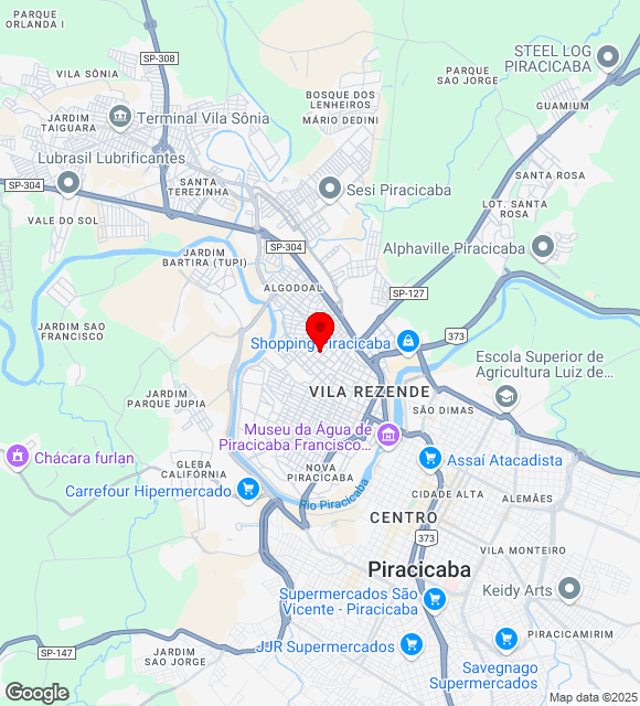 Mapa da localização