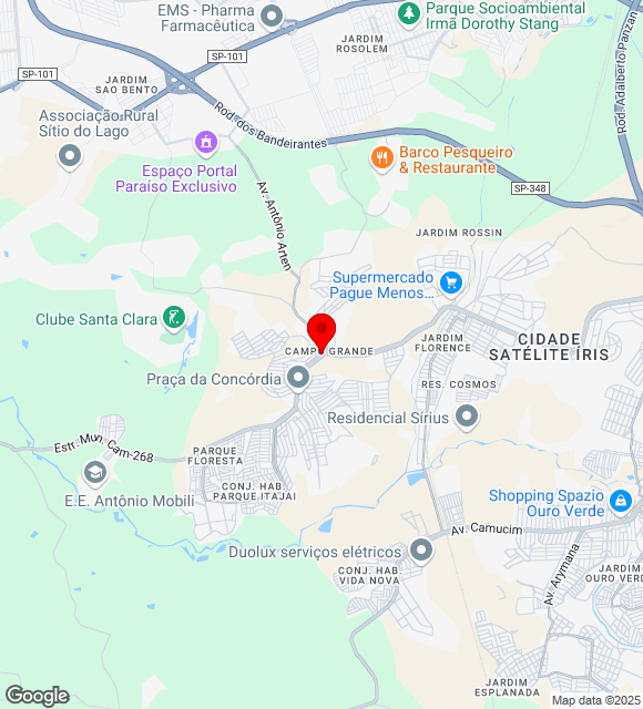 Mapa da localização
