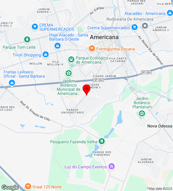 Mapa da localização