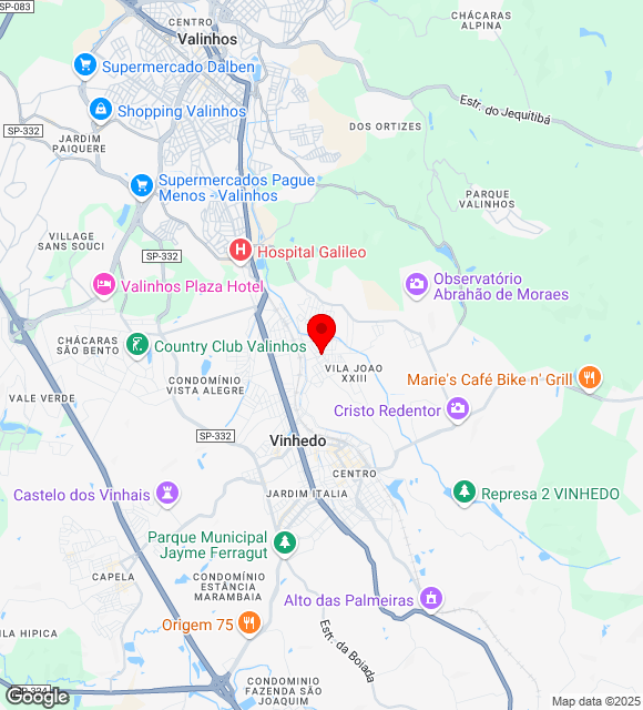 Mapa da localização