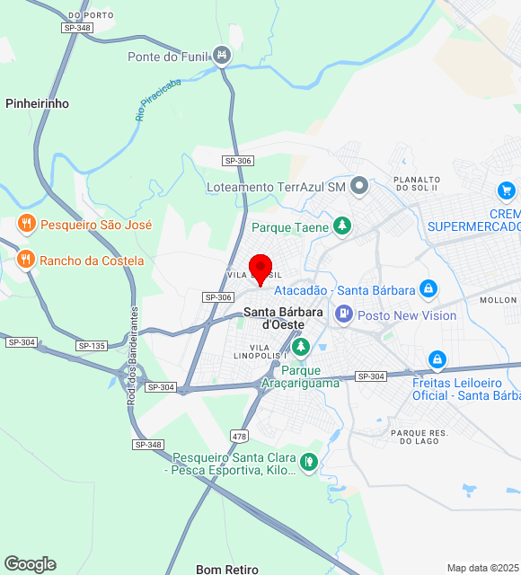 Mapa da localização