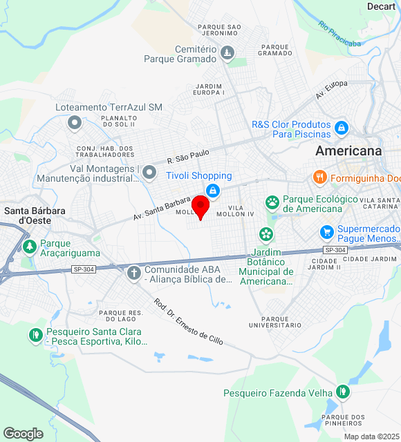 Mapa da localização