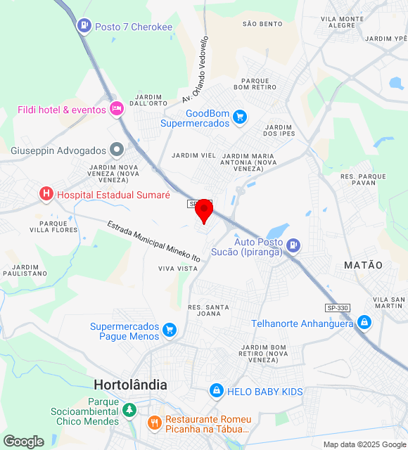 Mapa da localização