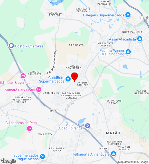 Mapa da localização
