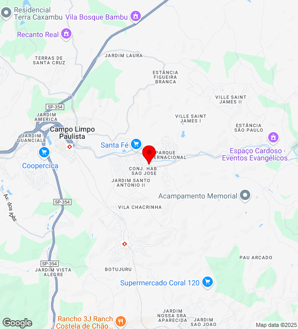 Mapa da localização