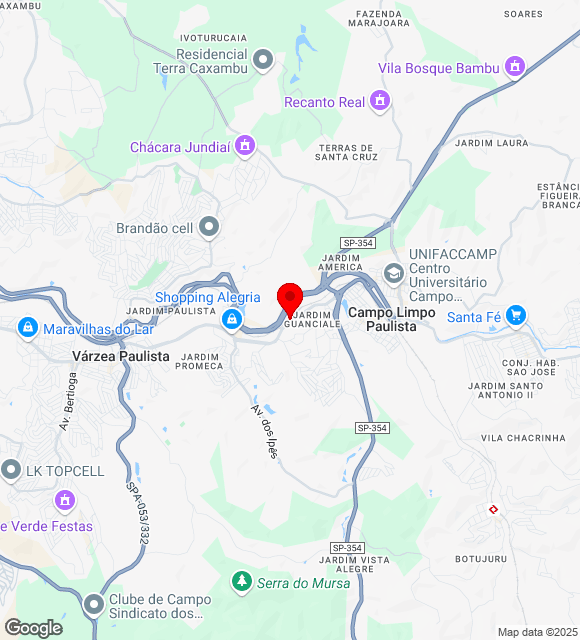 Mapa da localização