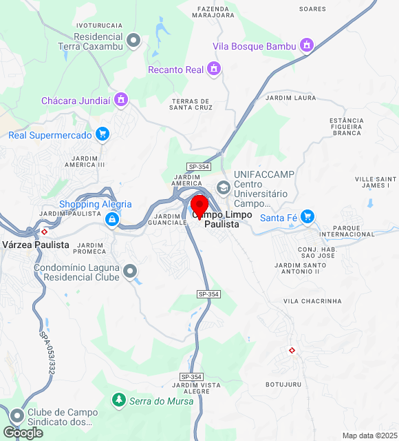 Mapa da localização