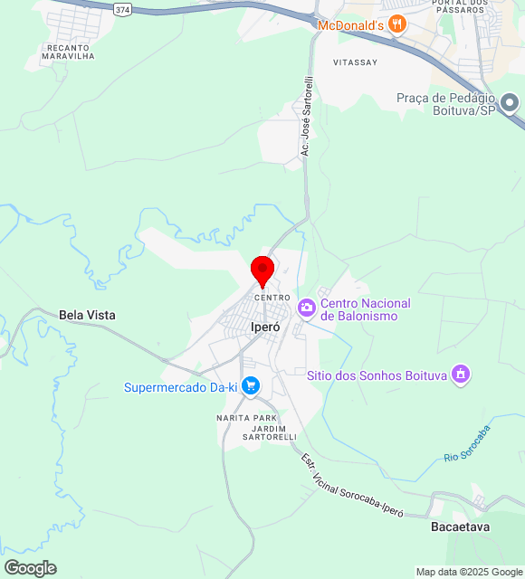 Mapa da localização
