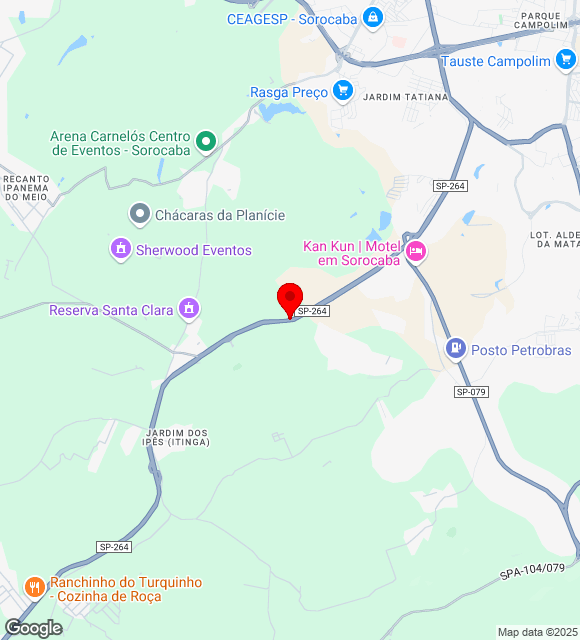 Mapa da localização