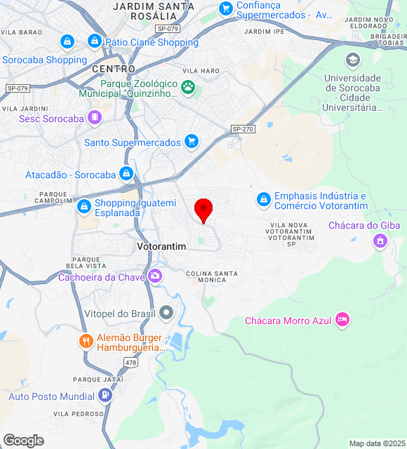 Mapa da localização