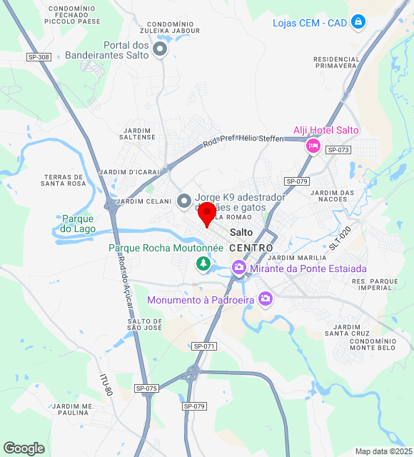 Mapa da localização