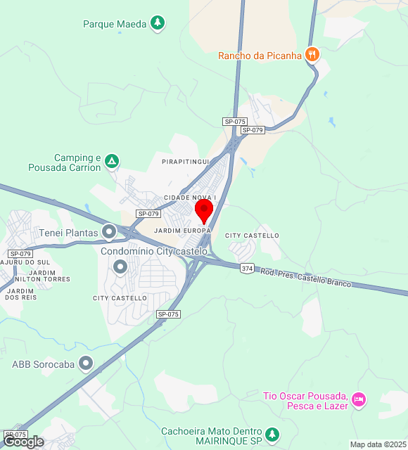 Mapa da localização