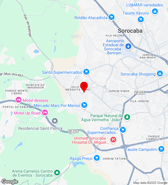 Mapa da localização