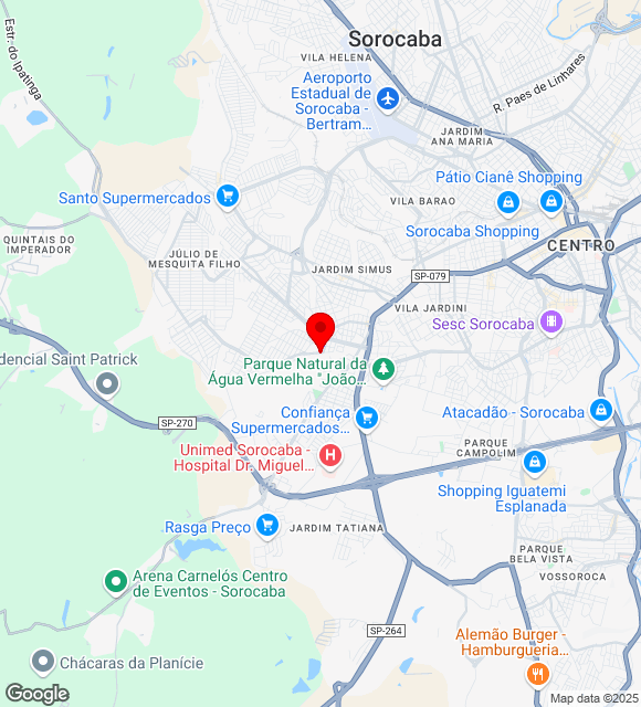 Mapa da localização