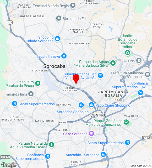 Mapa da localização