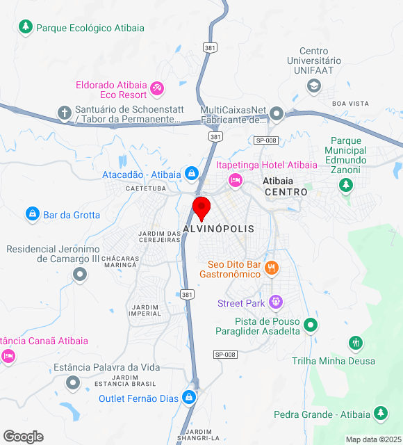 Mapa da localização