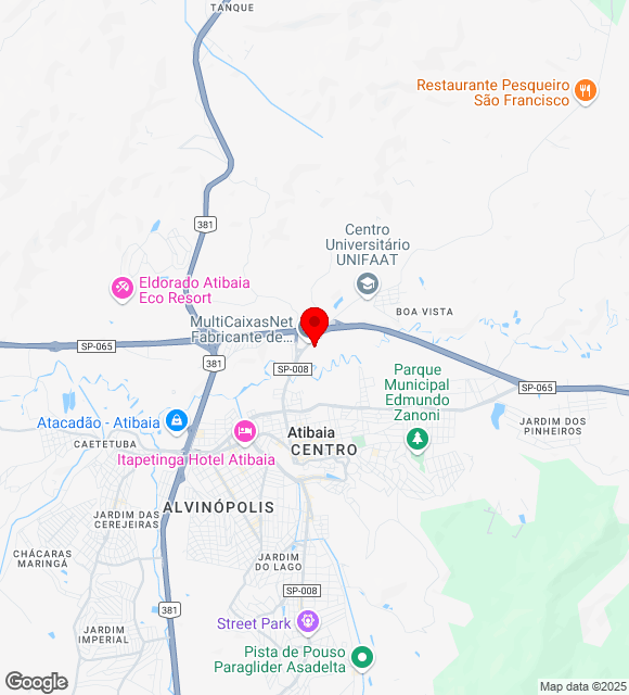 Mapa da localização