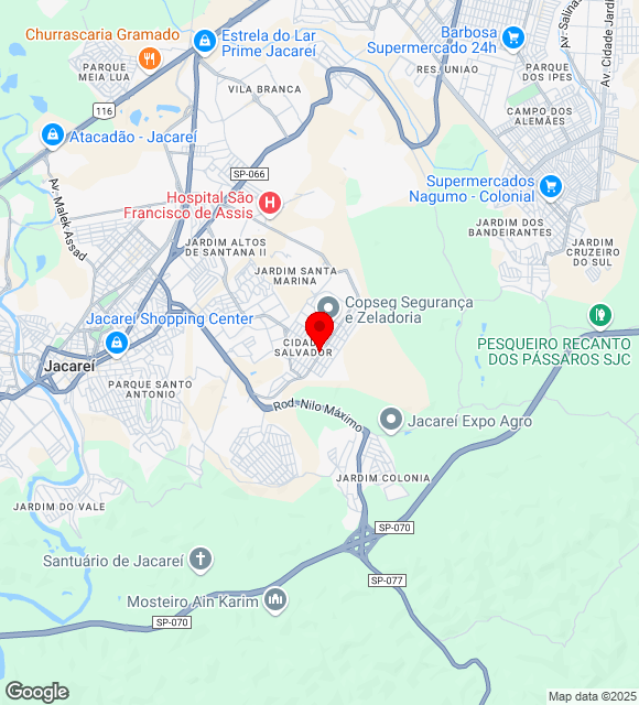 Mapa da localização