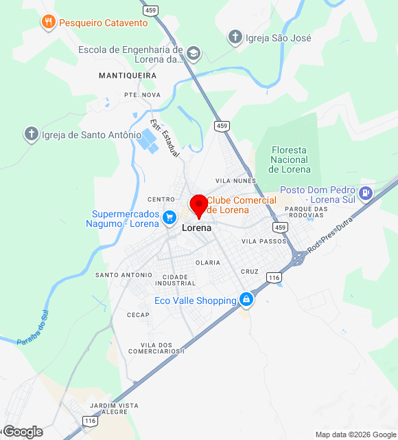 Mapa da localização