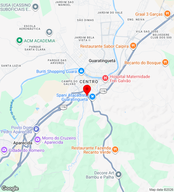 Mapa da localização