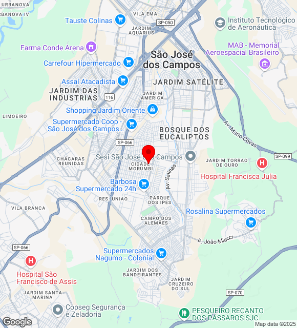Mapa da localização