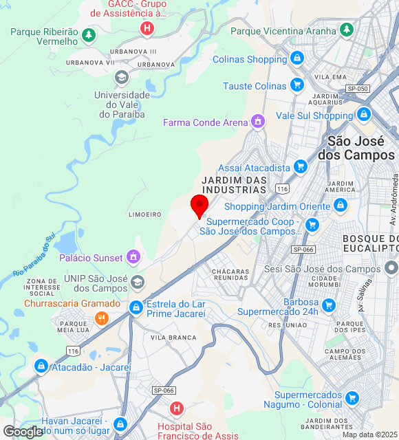 Mapa da localização