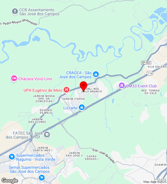 Mapa da localização