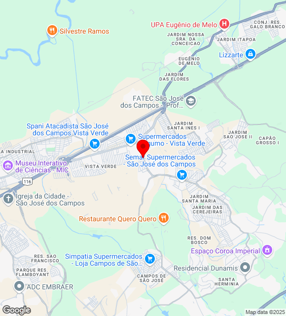 Mapa da localização