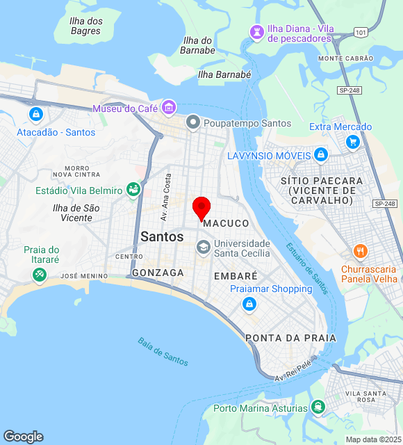 Mapa da localização