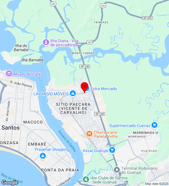 Mapa da localização