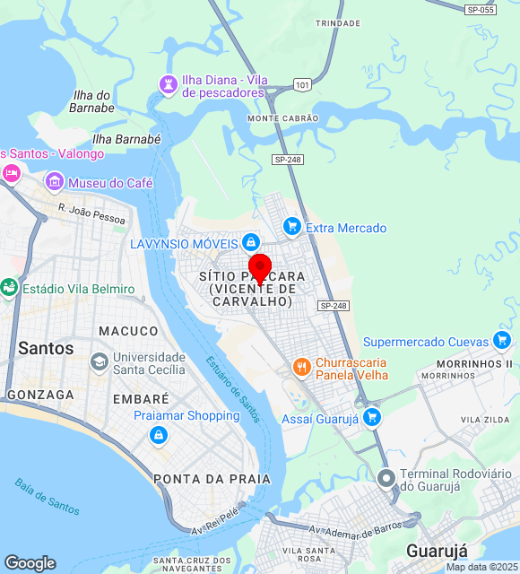 Mapa da localização
