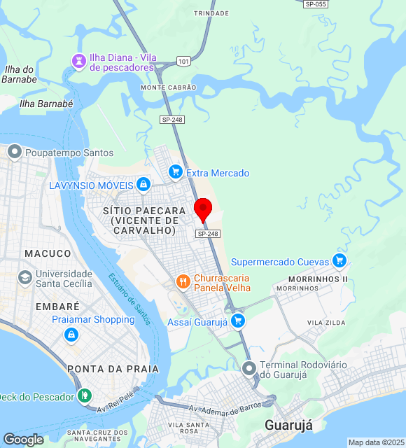 Mapa da localização