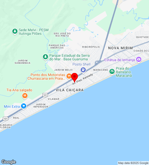 Mapa da localização
