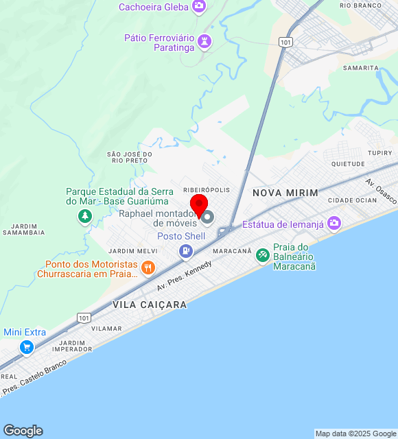 Mapa da localização