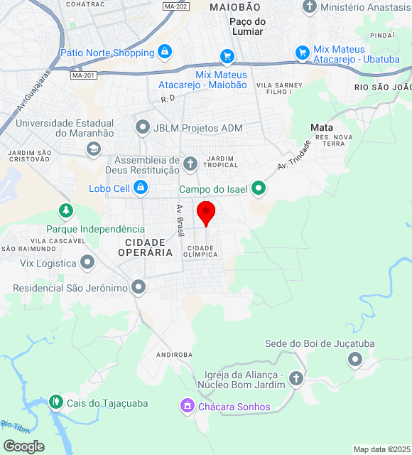 Mapa da localização