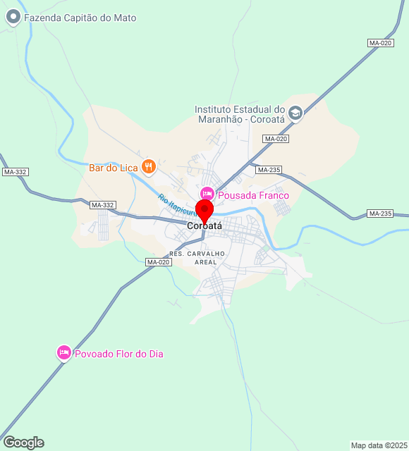 Mapa da localização