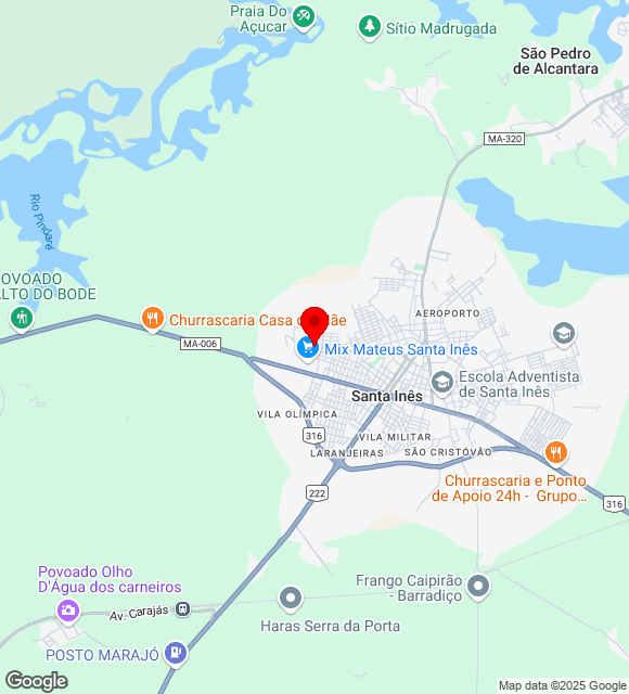 Mapa da localização
