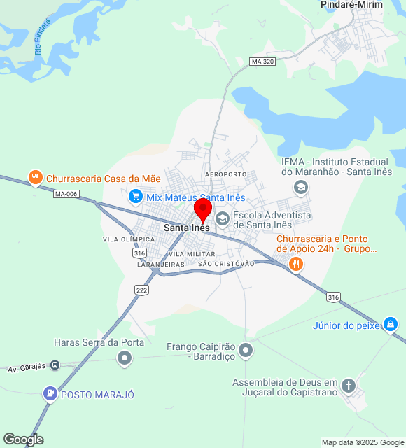 Mapa da localização