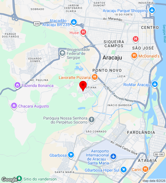 Mapa da localização