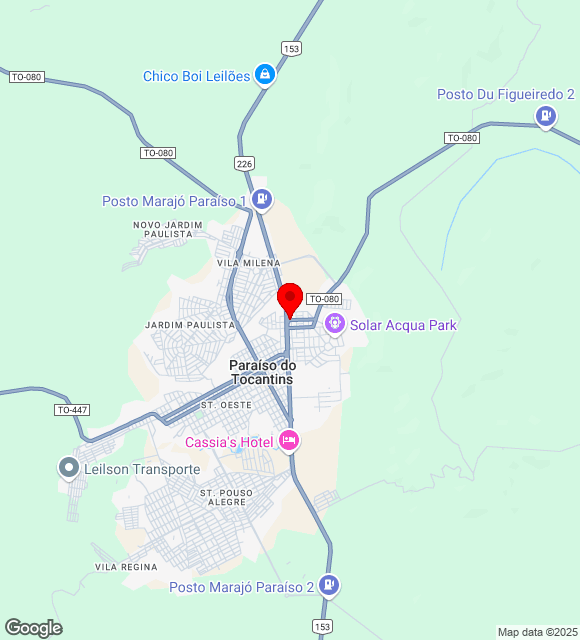 Mapa da localização